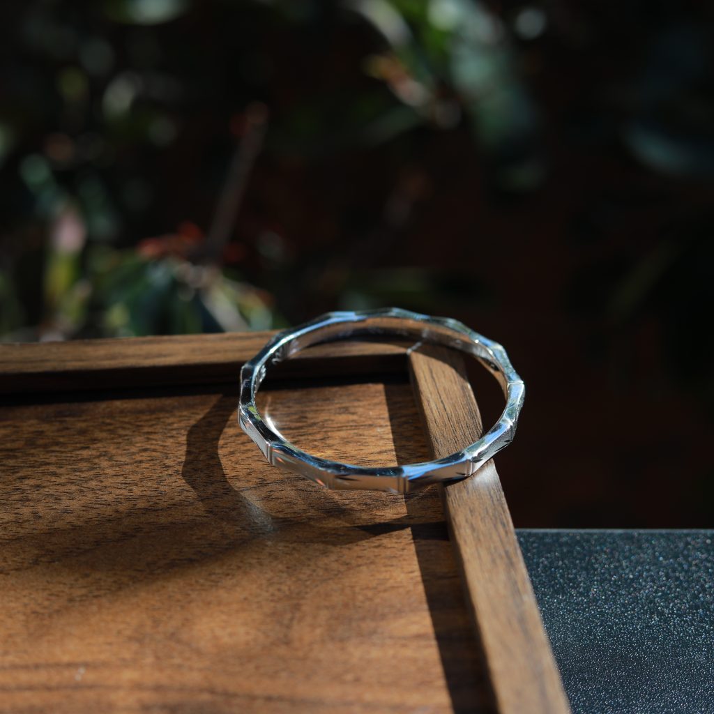 Twisted Silver Bangle