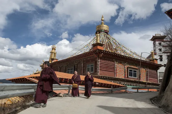 Tibetan Buddhist temple and lamas