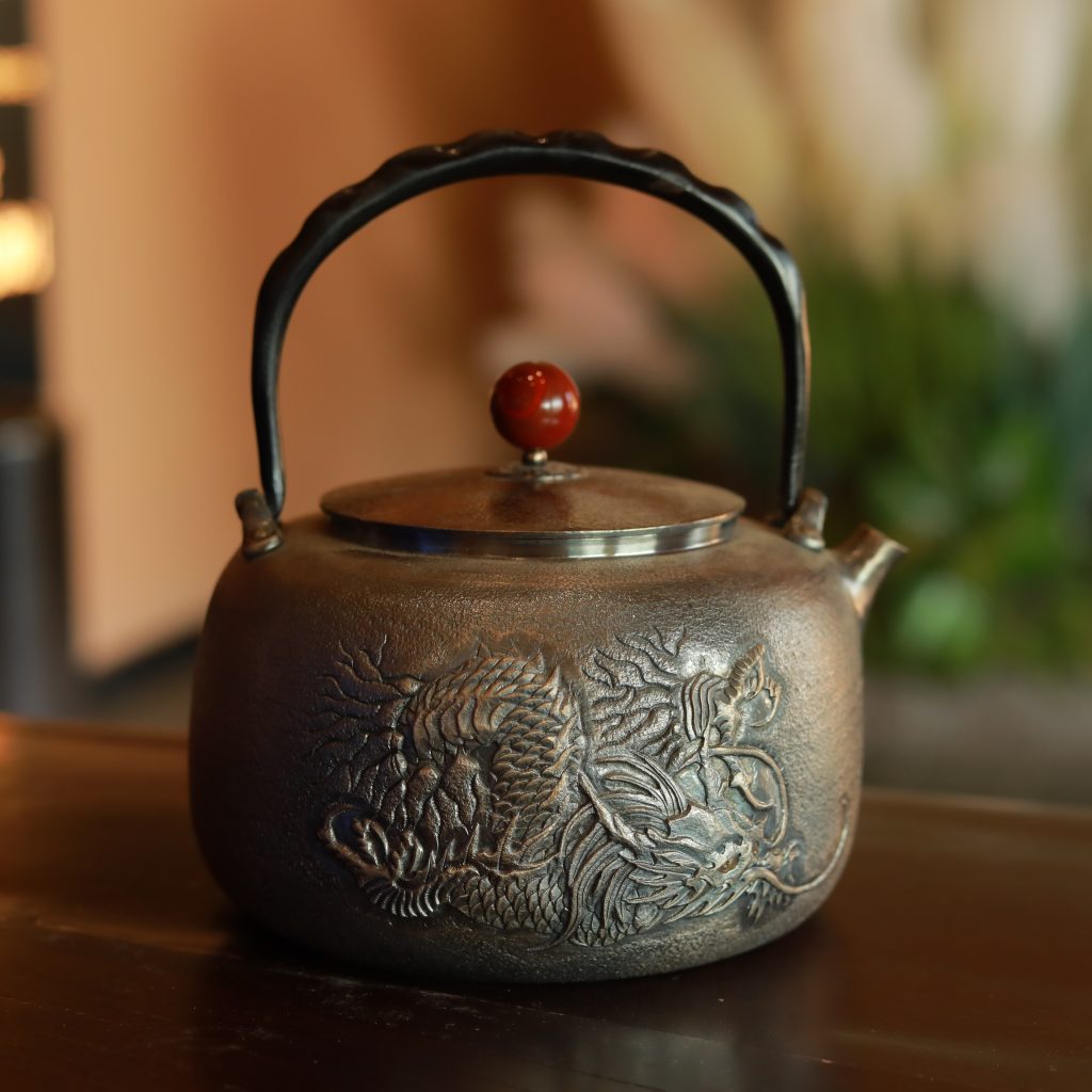 Engraved Silver Kettle